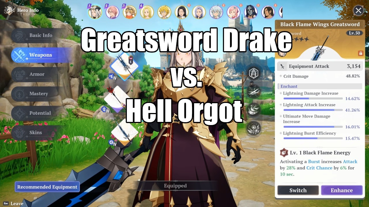 Seven Deadly Sins Origin - Drake vs. Hell Warden Orgot