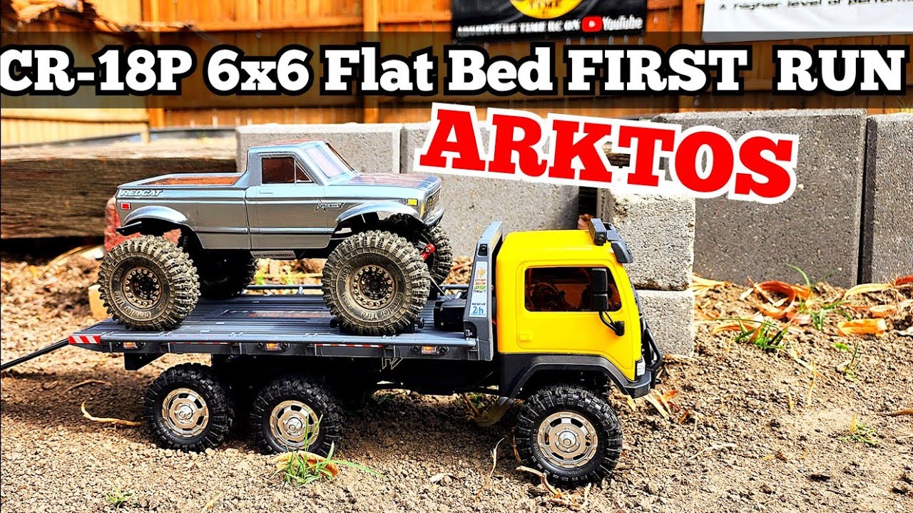 Hobby Plus CR-18P Arktos 6x6 Flat Bed unboxing and first run