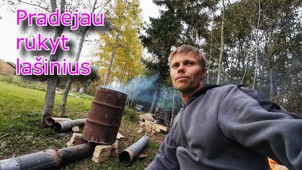 Spalio 9/ Lašinių rukyklos statyba/ Laiptų iš trinkelių statyba