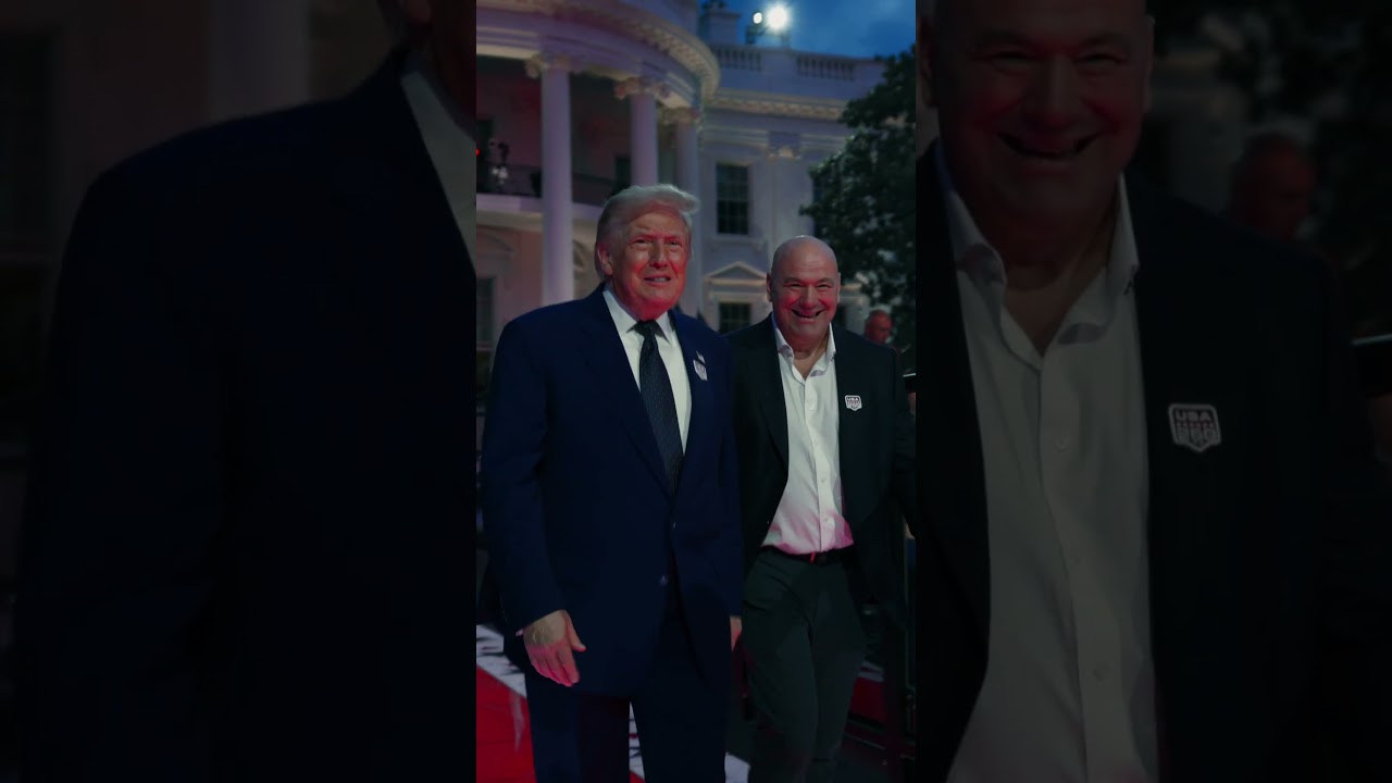 President Donald J. Trump arrives for HISTORY AT THE WHITE HOUSE, @UFC Freedom 250 🇺🇸
