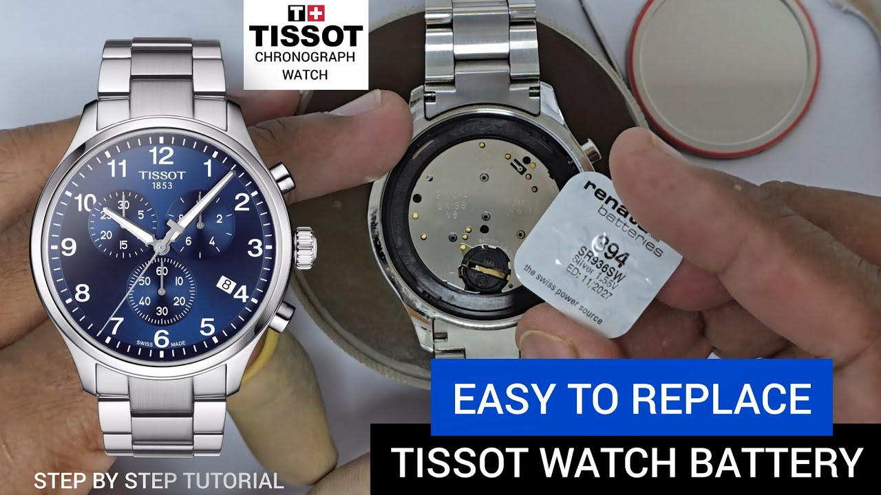 How To Change Battery TISSOT Chrono XL T116617 Watch, &lrm;⁨&lrm;⁨@SolimBD