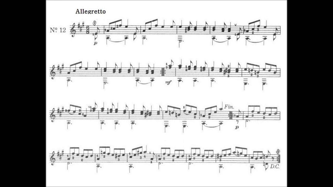 Matteo Carcassi Op.59 No.12,Allegretto
