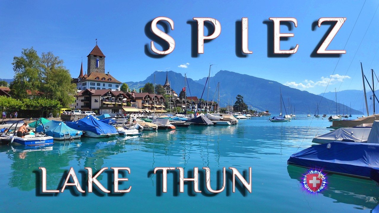 SPIEZ SWITZERLAND ✨ Amazing Cape & Bay at the Lake Thun / Walking tour 4K HDR 🏆