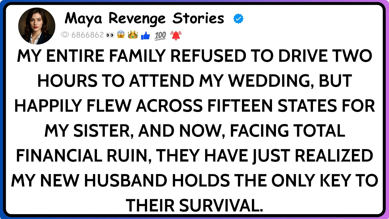 My Entire Family Skipped My Wedding But Flew 15 States For My Sister — They Regret It Now