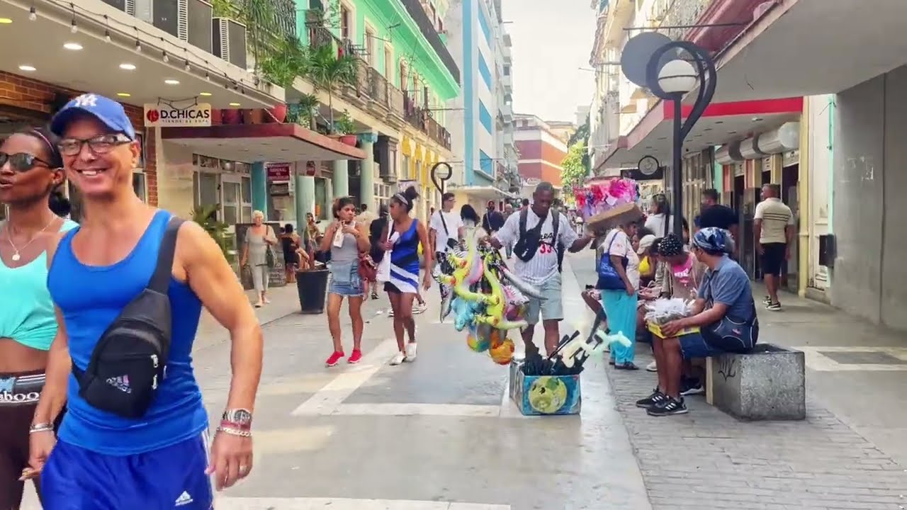 This One Walk in HAVANA, CUBA Will Blow Your Mind! So many people! Boulevard de San Rafael.