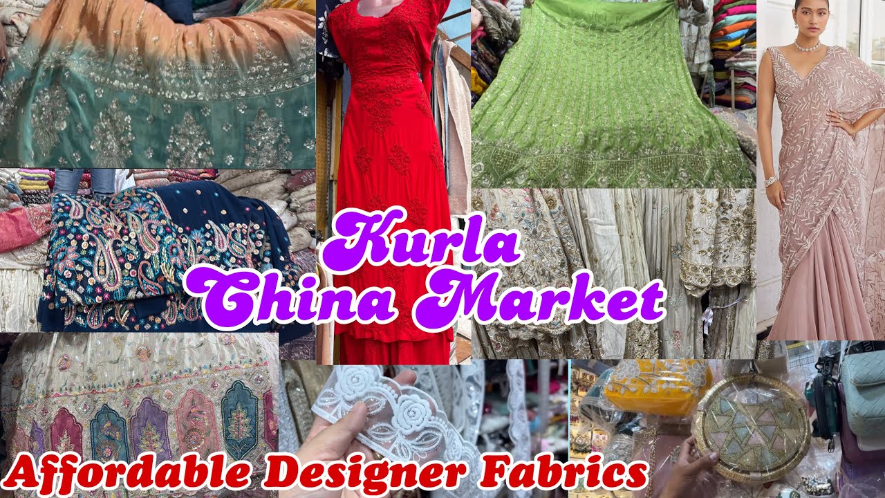 Kurla China Market ✨Designer Fabrics Collection at Cheap Price | Dress Material at Affordable Rate