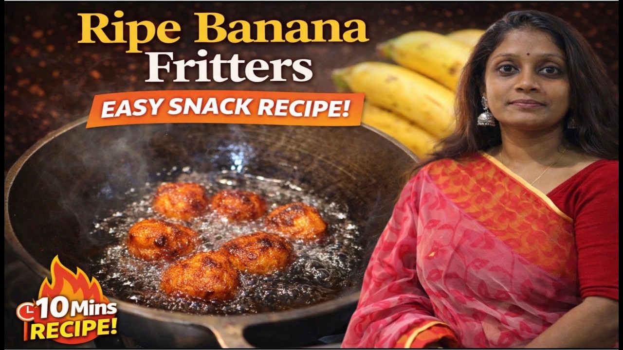 Sweet Banana Fritter | Crispy Banana Pakora | Easy Tea-Time Snack Recipe