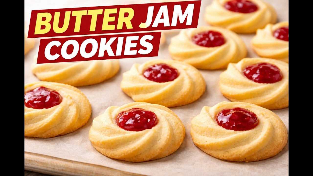Butter jam cookies
