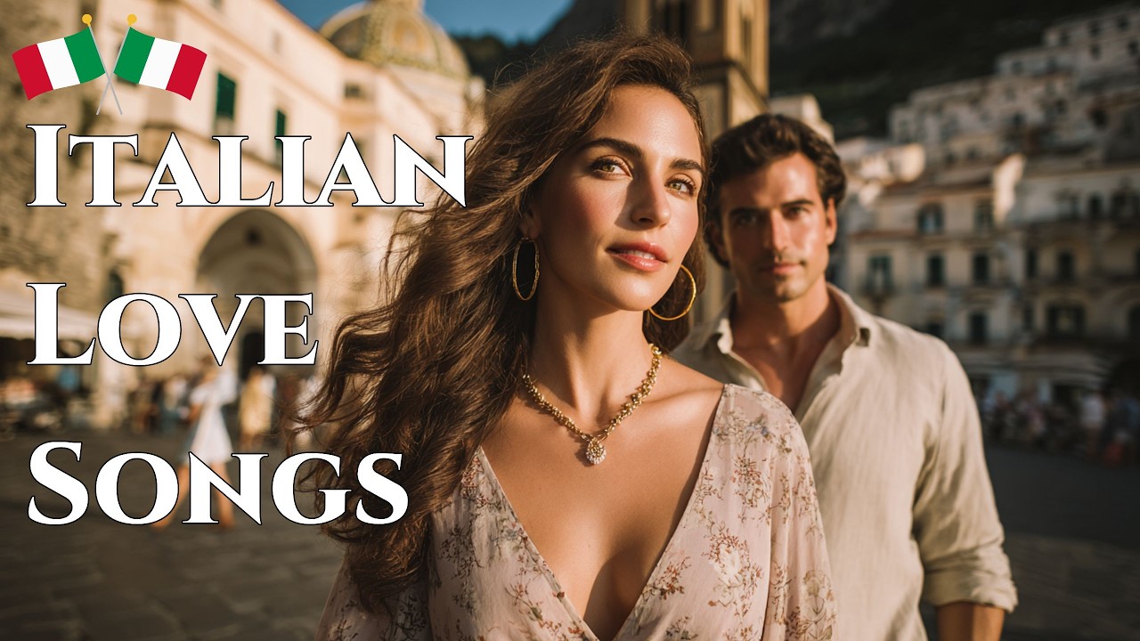 Amalfi Coast Canzone 🇮🇹 Romantic Italian Love Songs | Golden Evening 4K