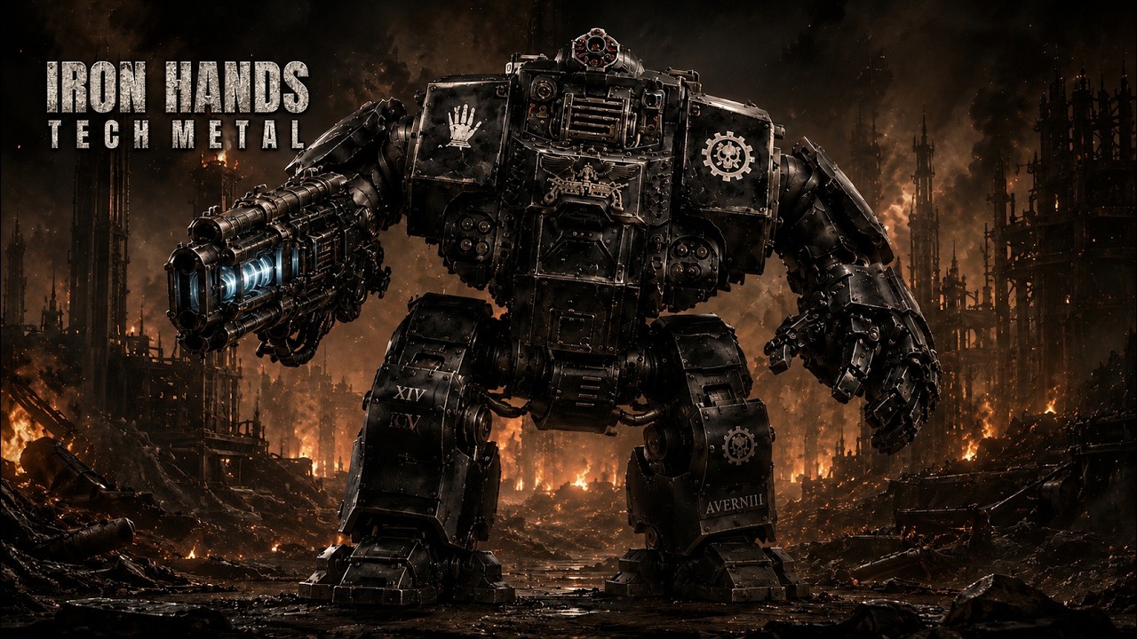 Iron Hands Tech Metal | Warhammer 40K Inspired Battle Music | 45 Minute Instrumental