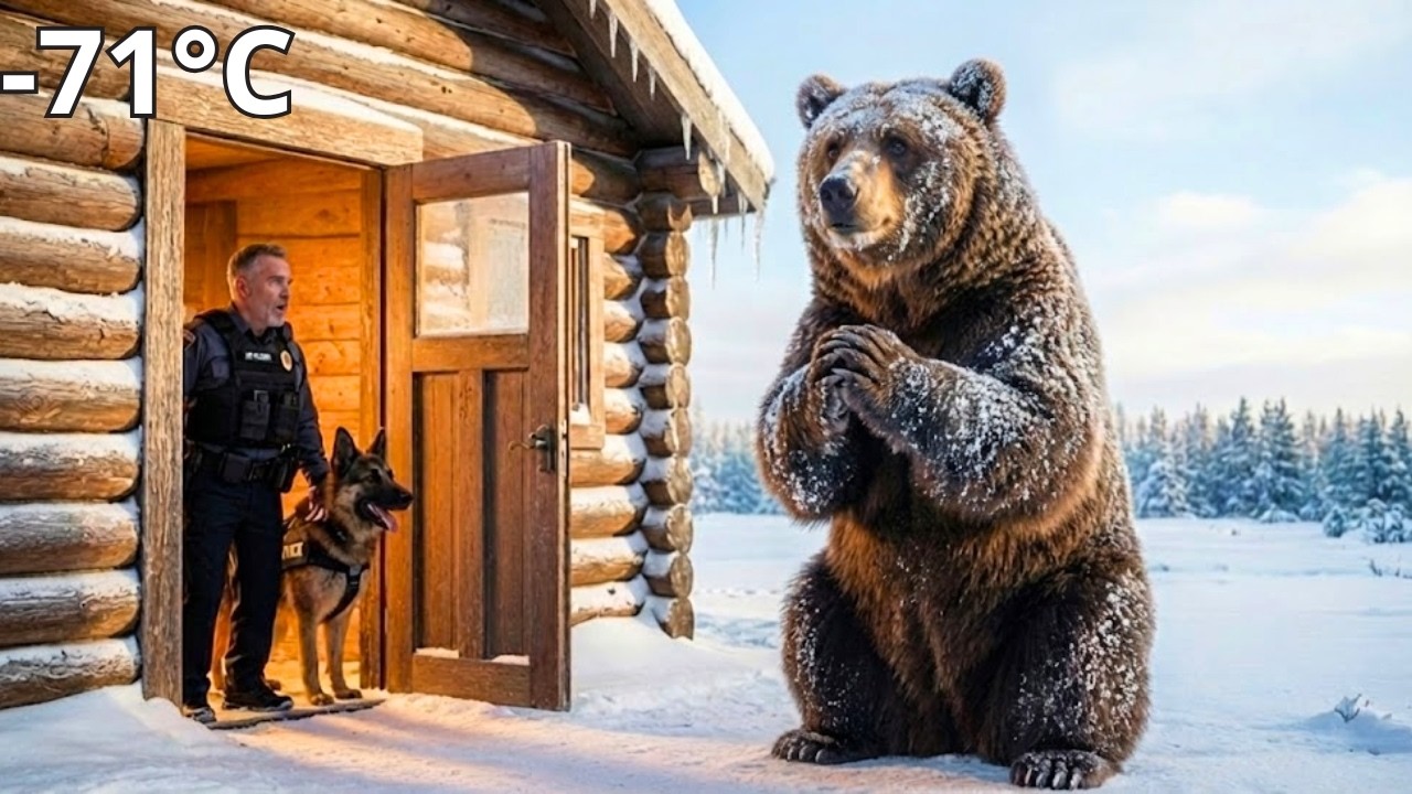 A Wild Mother Bear Begged for Help at a K9 Dog’s Door in -71°C Siberia.