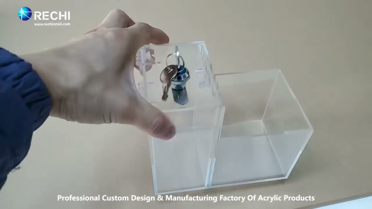 RECHI |Custom Counter Acrylic Display Factory| Clear Acrylic Donation Box