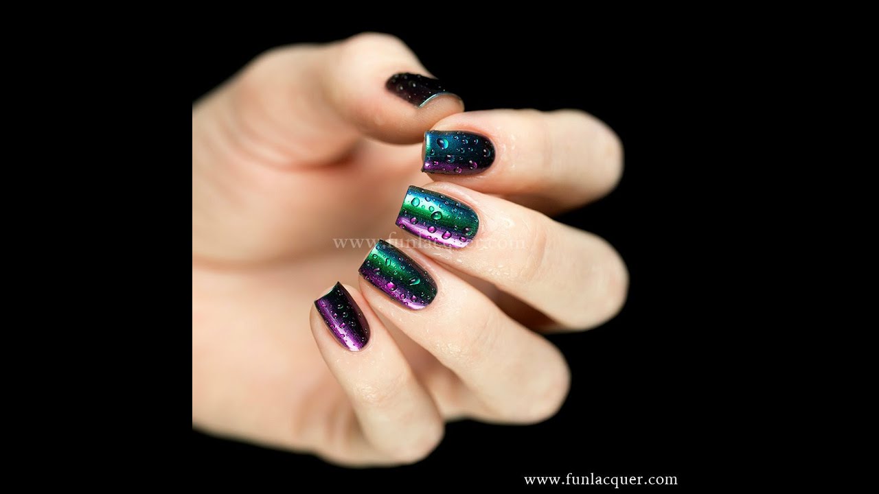 Water-Drop Effect Using UV Gel Top Coat