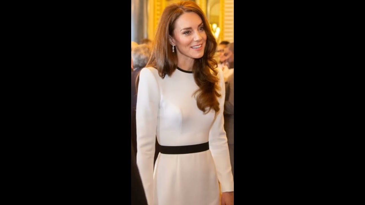 The princess of Wales in Jenny Packham's gown behind a black grand piano