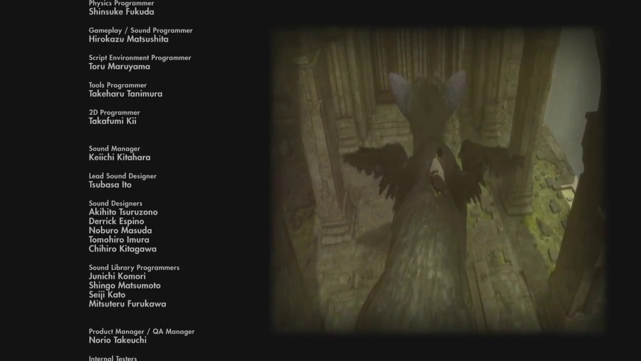 THE LAST GUARDIAN / Ending Credits