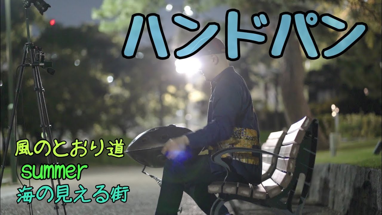 神秘的ハンドパン    風のとおり道 /summer /海の見える街　久石譲　handpan