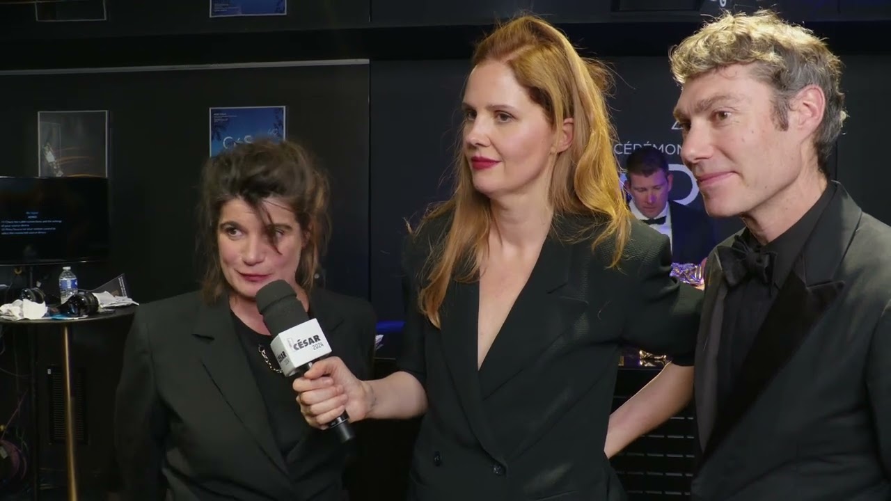 Cesar 2024 :  Best Film Anatomy of a fall (press room interview)