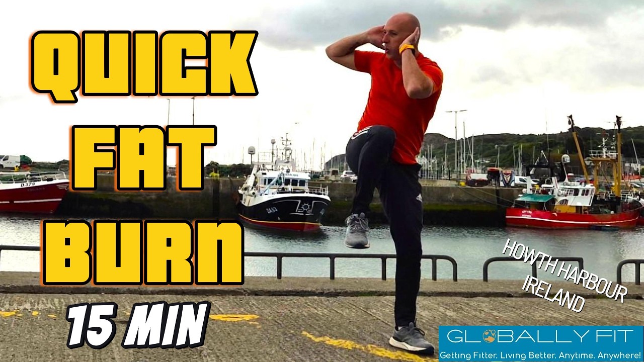 15 Min all standing HIIT  Howth Harbour #15MinuteWorkout #HIITWorkout #AllStandingWorkout