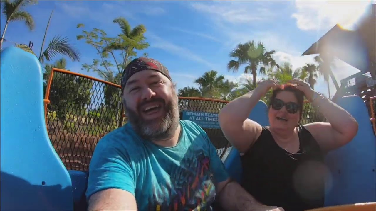 SeaWorld Infinity Falls on-ride video - Mark & Gem