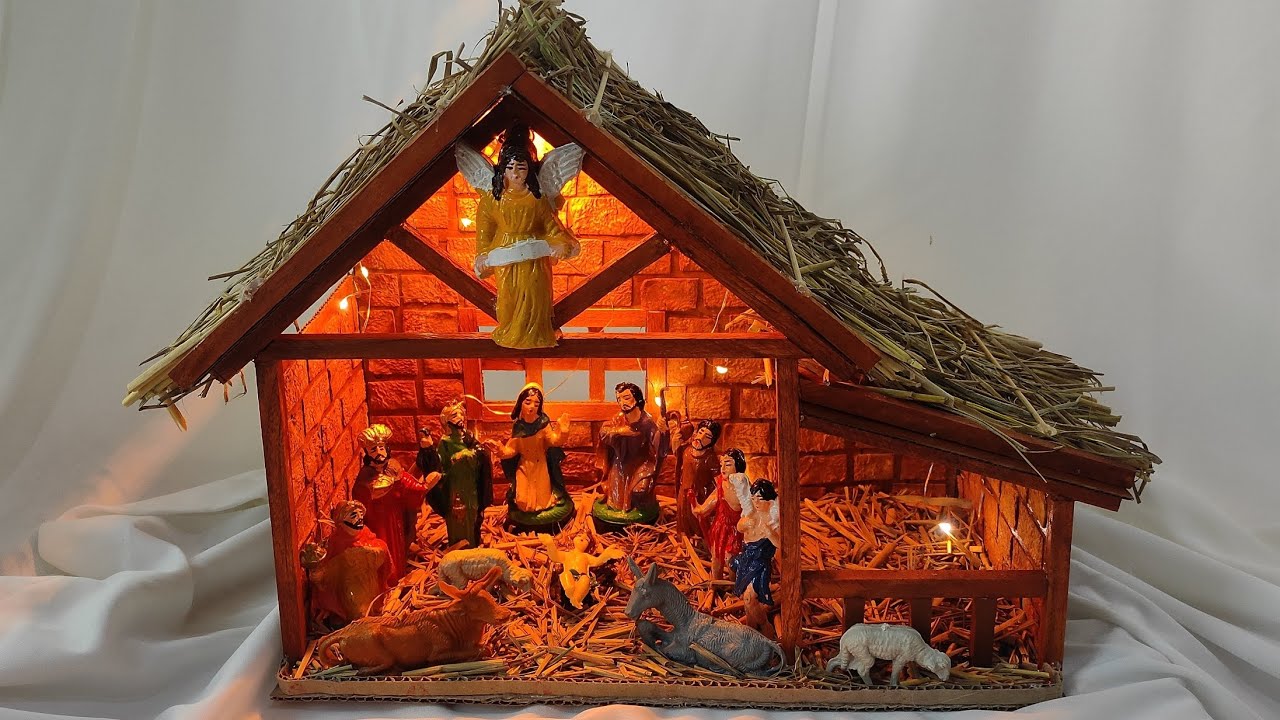 How to Make Christmas Crib :: Nativity Scene :: Christmas Decorations :: Easy& Simple Crafts :: DIY