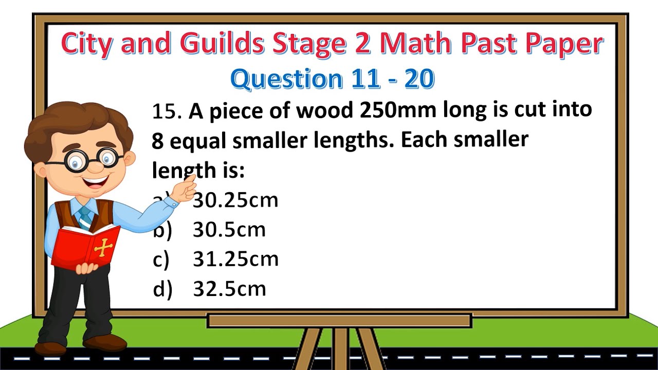 City and Guilds Math Stage 2 - Past Paper Question 11-20