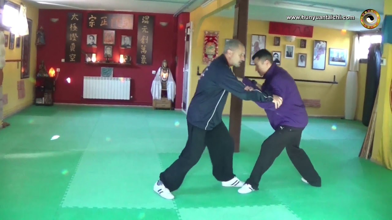Técnicas de tuishou con Qinna (atrapes) y patadas