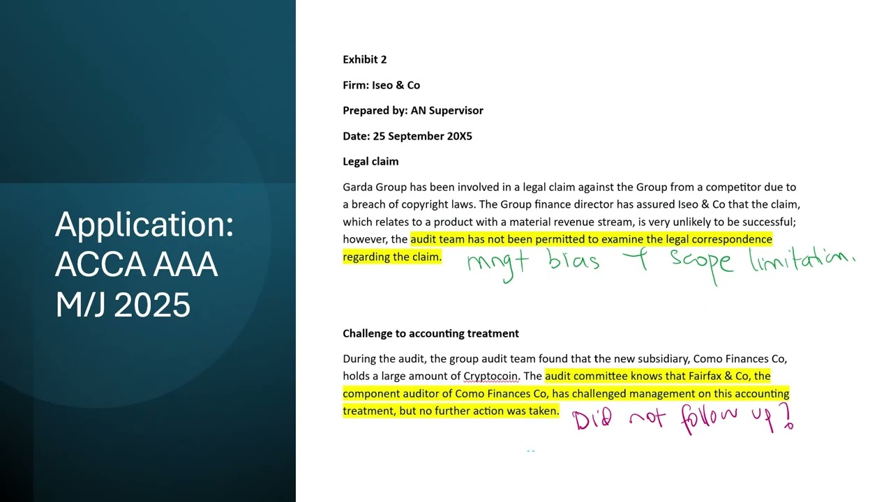 ACCA AAA: Audit Committee & External Audit: Minimum Standard (Exam Tips)