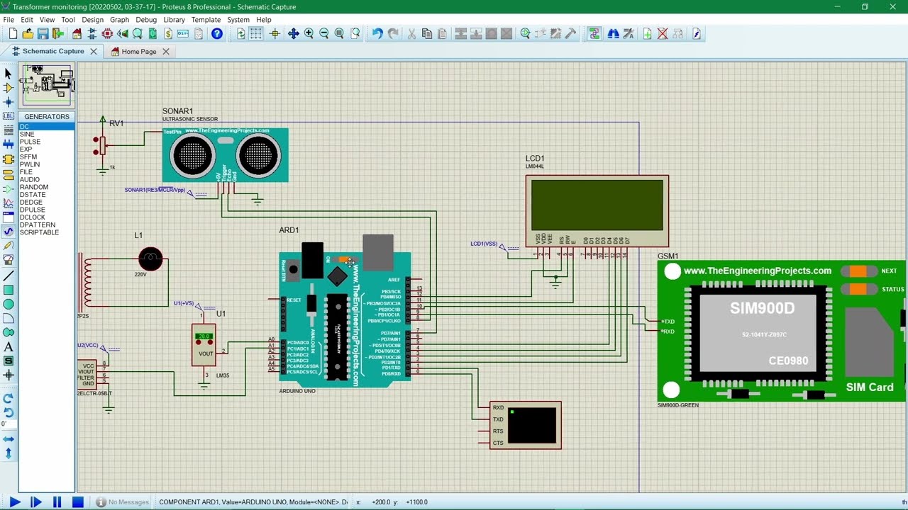 Gsm-based transformer monitoring humidity,temperature,oil level and earth (final year project)