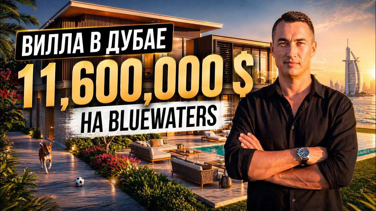 ВИЛЛА В ДУБАЕ за 11.600.000$ с прямым видом на море Bluewaters Island | Недвижимость в Дубае