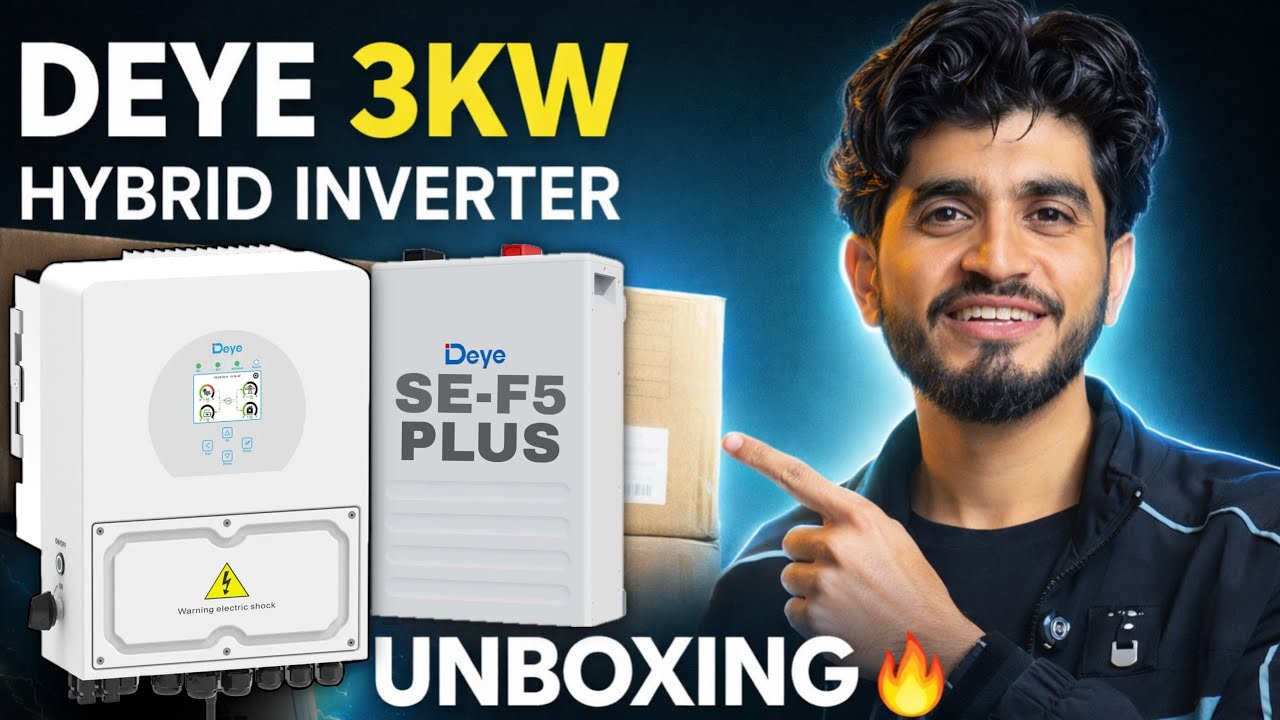 ये है असली हाईब्रिड सोलर इन्वर्टर👌|| Deye Sun 3k Hybrid Inverter & SEF5 Plus Lithium Battery Review 
