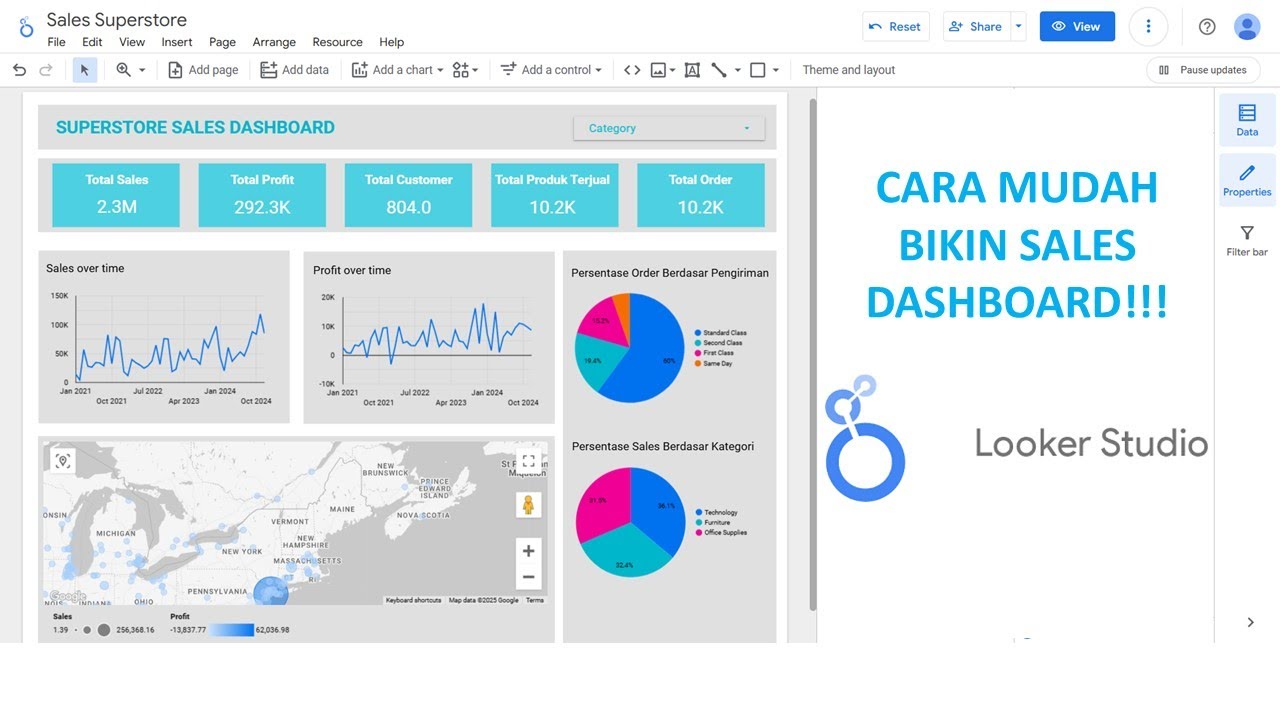 Step-by-Step Membuat Sales Dashboard di Google Looker Studio
