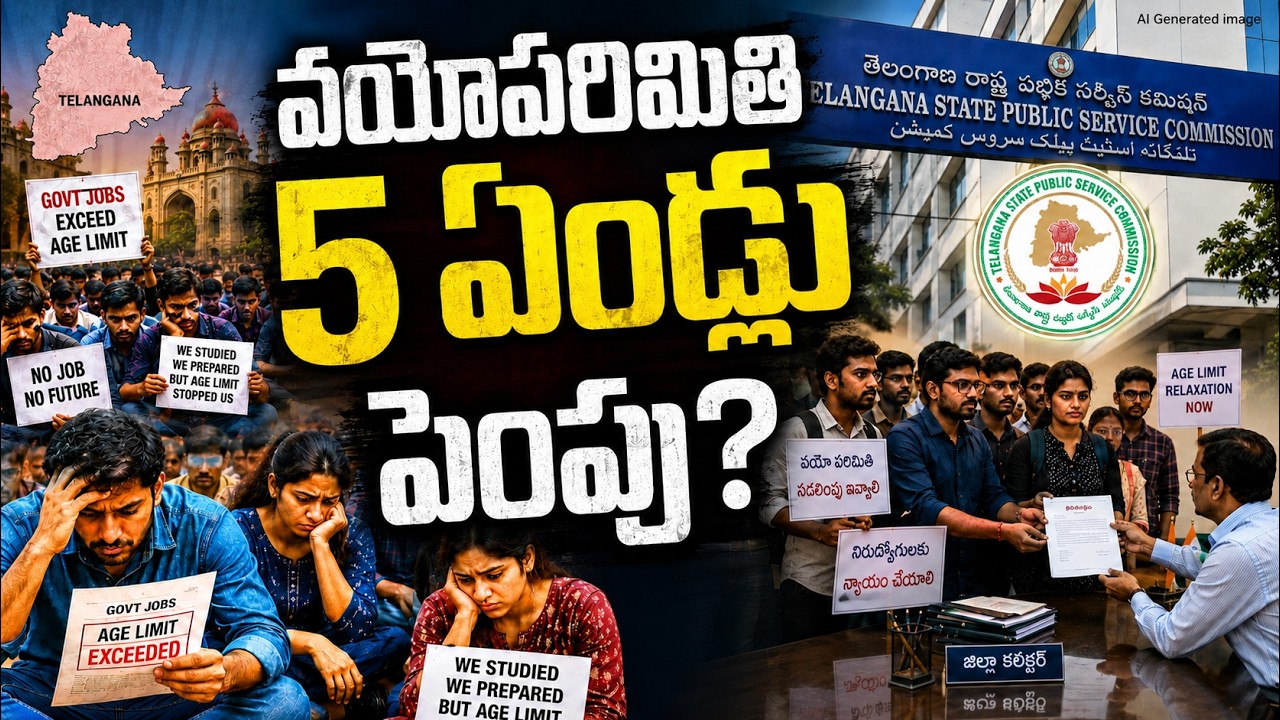 Telangana Govt Jobs Age Relaxation Latest News 2026 | Age Limit Increase Update |