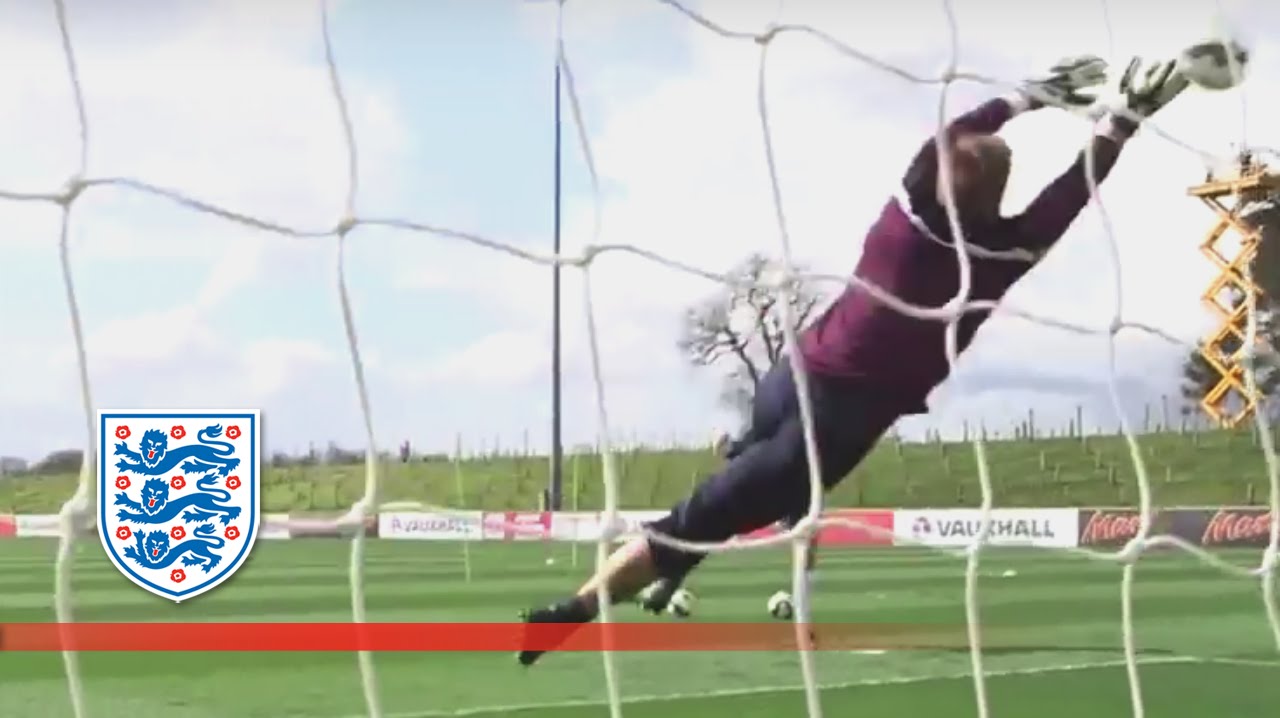 Intense shot stops from England's goalkeepers | Inside Training