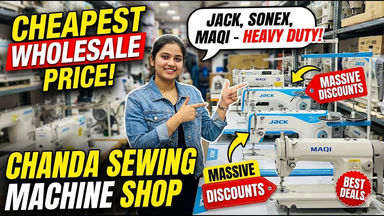 इतनी सस्ती Jack और Maqi मशीन? 😱 | Wholesale Price | Chanda Sewing Machine Shop...