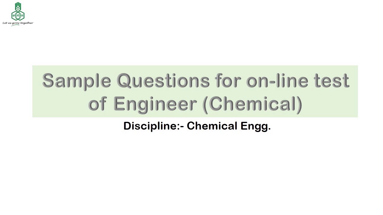 RCFL - ENGINEER chemical POSTS  SAMPLE QUESTIONS
