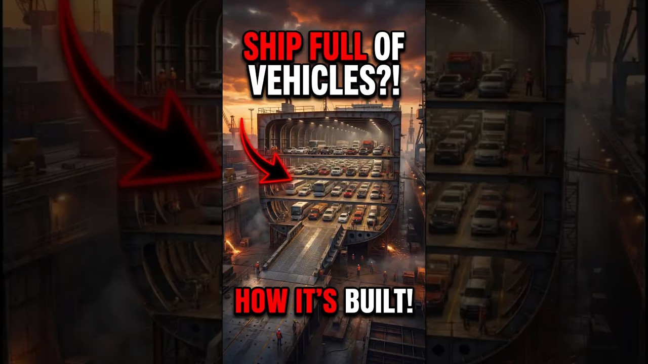 How Ro-Ro Ships Are Built to Carry Vehicles?! #shorts #ocean