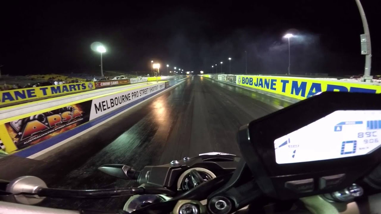 Yamaha MT-09/FZ-09 Quarter Mile Drag Race | 1/4 mile | 400m