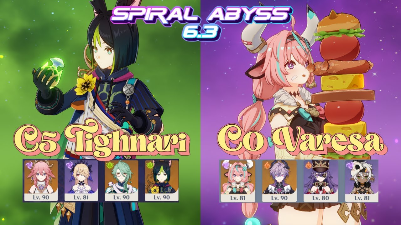C5 Tighnari Spread & C0 Varesa Overload | Genshin Impact 6.3 Luna 4 Spiral Abyss Floor 12 36⭐
