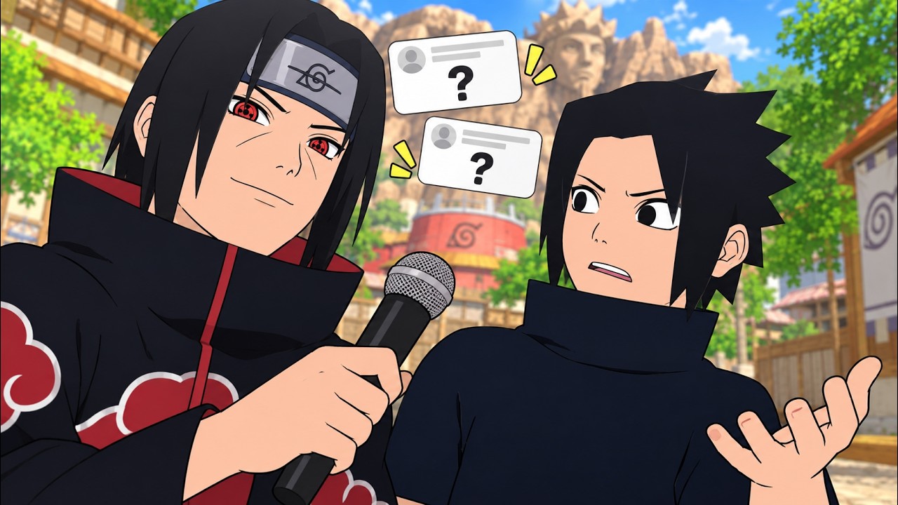 ITACHI Uchiha e SASUKE uchiha respondem as suas perguntas em naruto vr