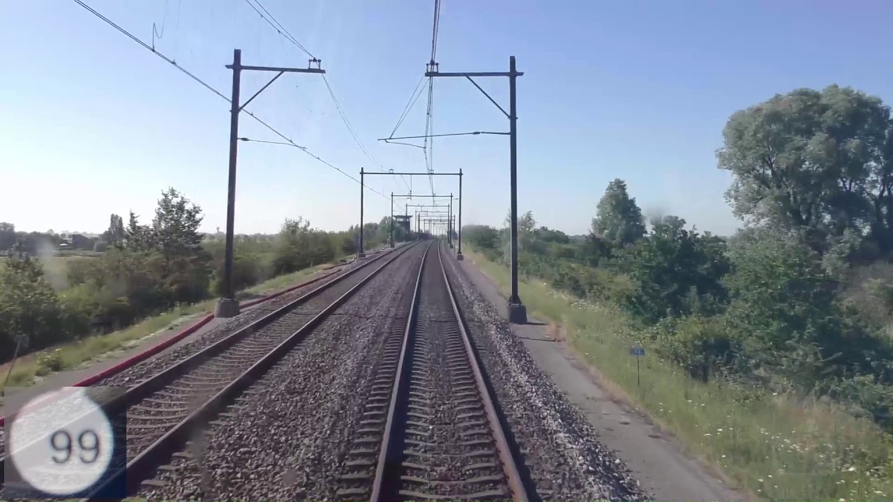 Поездка с машинистом из Леувардена в Меппел. (Со спидометром)