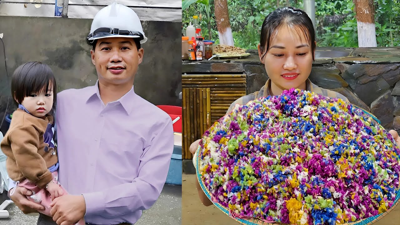 How to Make 5-Color Sticky Rice - From Natural Ingredients - Living in the Forest | L&yacute; Ph&uacute;c An