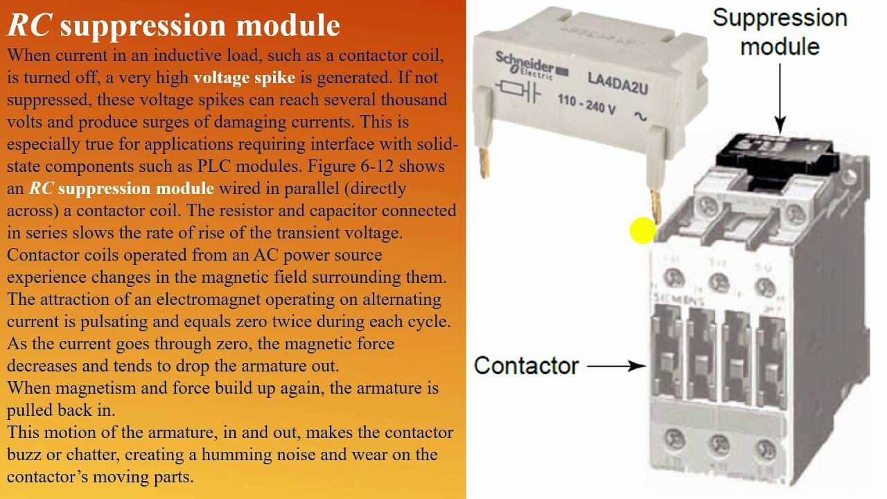 31-طرق حماية ملف الكنتاكتور و دور ال   Shading coil -RC Module