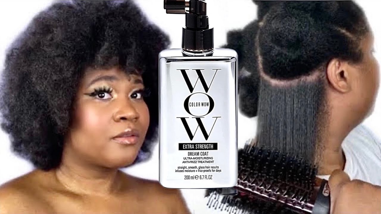 Я НАКОНЕЦ-ТО ВЫПРЯМЛЯЮ ВОЛОСЫ С ПОМОЩЬЮ СПРЕЙ-КРАСИТЕЛЯ COLOR WOW DREAM COAT EXTRA STRENGTH!!😱