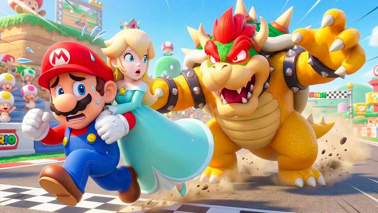 Mario Vence A Corrida Contra Bowser Para Obter O Antídoto E Salvar A Princesa