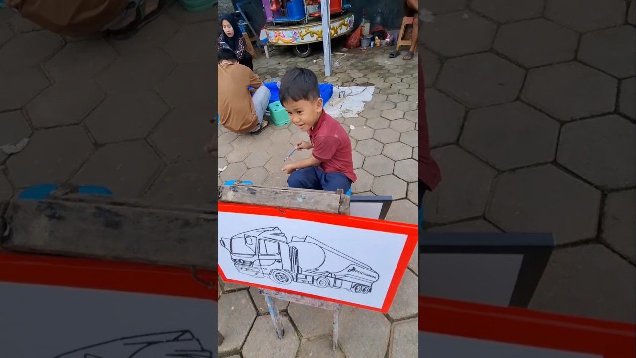 athar ikut lomba melukis 