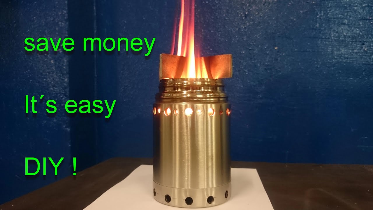 Woodgas Stove : easy - cheap - efficient : 15€ - 15min.