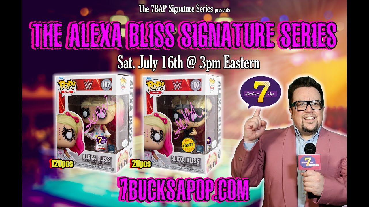 Autographed Funko Pops of Alexa Bliss! The 7BAP Wrestling Signature Series!