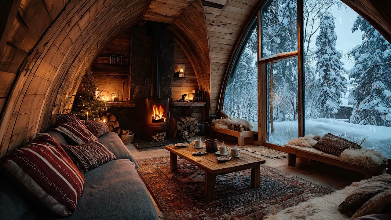 Hushed Winter | A Quiet Winter Sky with Endless Snowfall for Deep Sleep Relaxation and Inner Calm