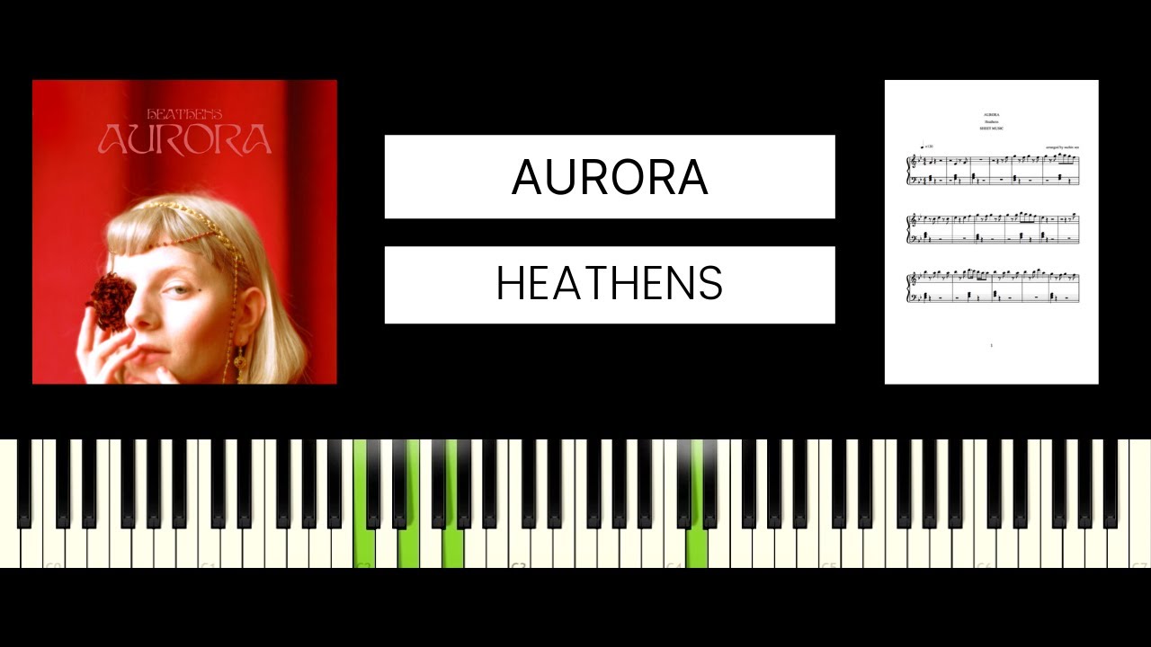 AURORA - Heathens (BEST PIANO TUTORIAL & COVER)