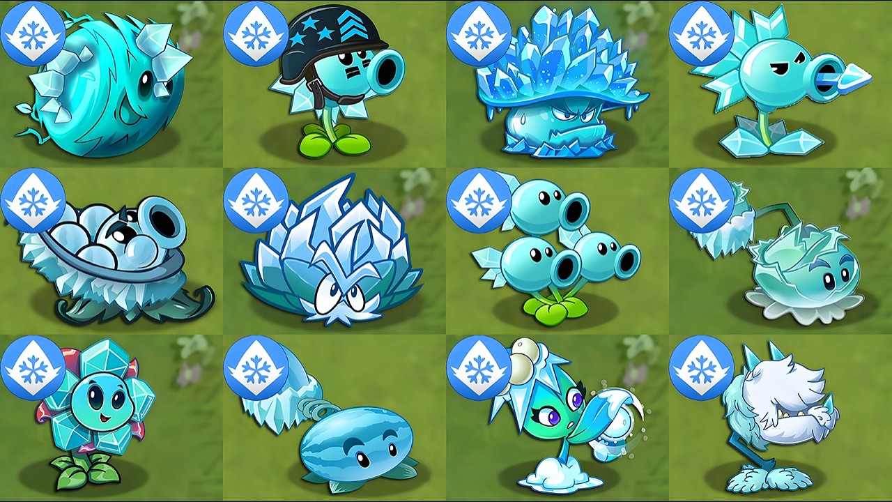 All ICE Plants Power-Up! vs PvZ 2 All Final Boss - PvZ 2 Mod Final Boss